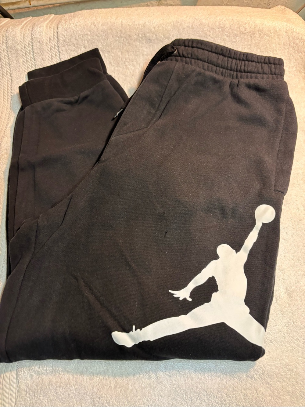 Jordan Black Sweatpants with White Jumpman Logo